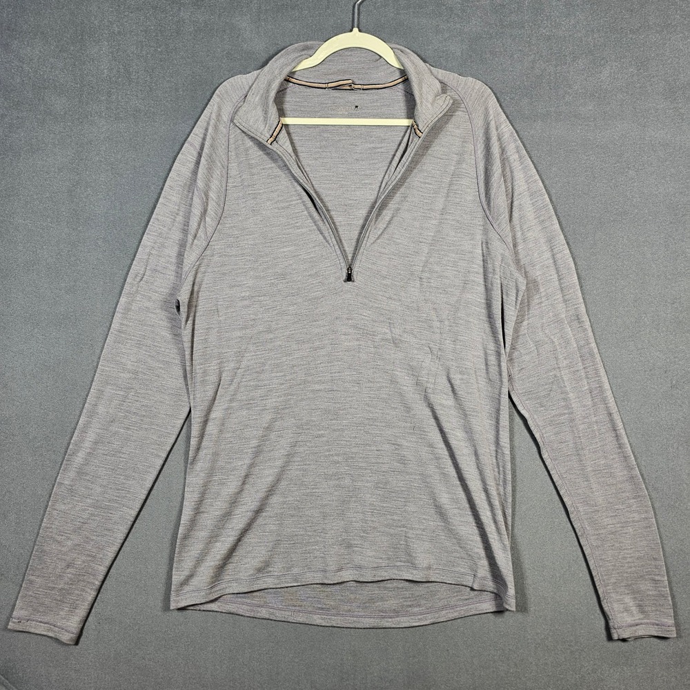 Smartwool Quarter Zip Pullover Mens 2XL Gray Merino Wool Base Layer SW0SS603